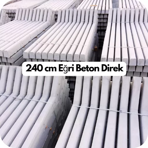 240 cm Eğri NATO Tipi Beton Direk — AnkaraTel